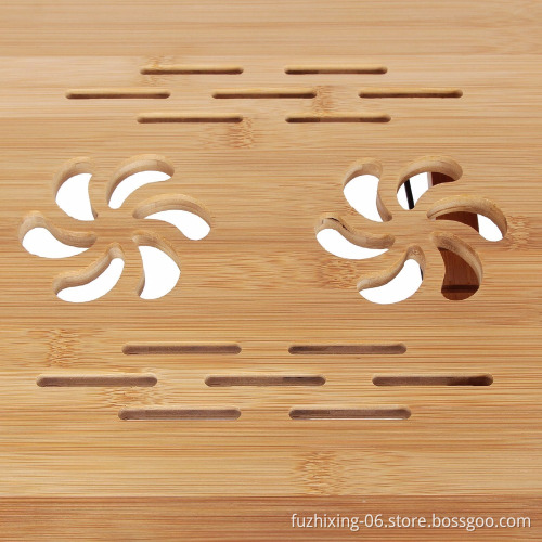 Foldable Bamboo Laptop Cooling Pad and Stand
